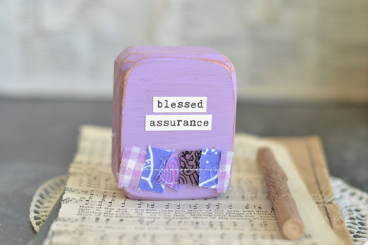 Lavender Sign - Blessed Assurance