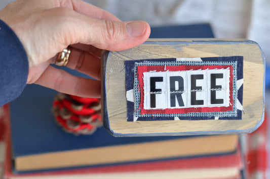 Wood Patriotic Sign FREE