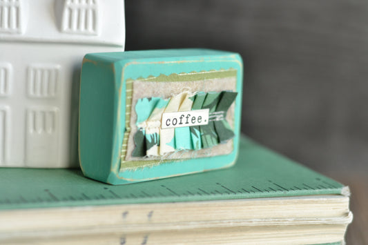 Fabric Scrap Coffee Sign