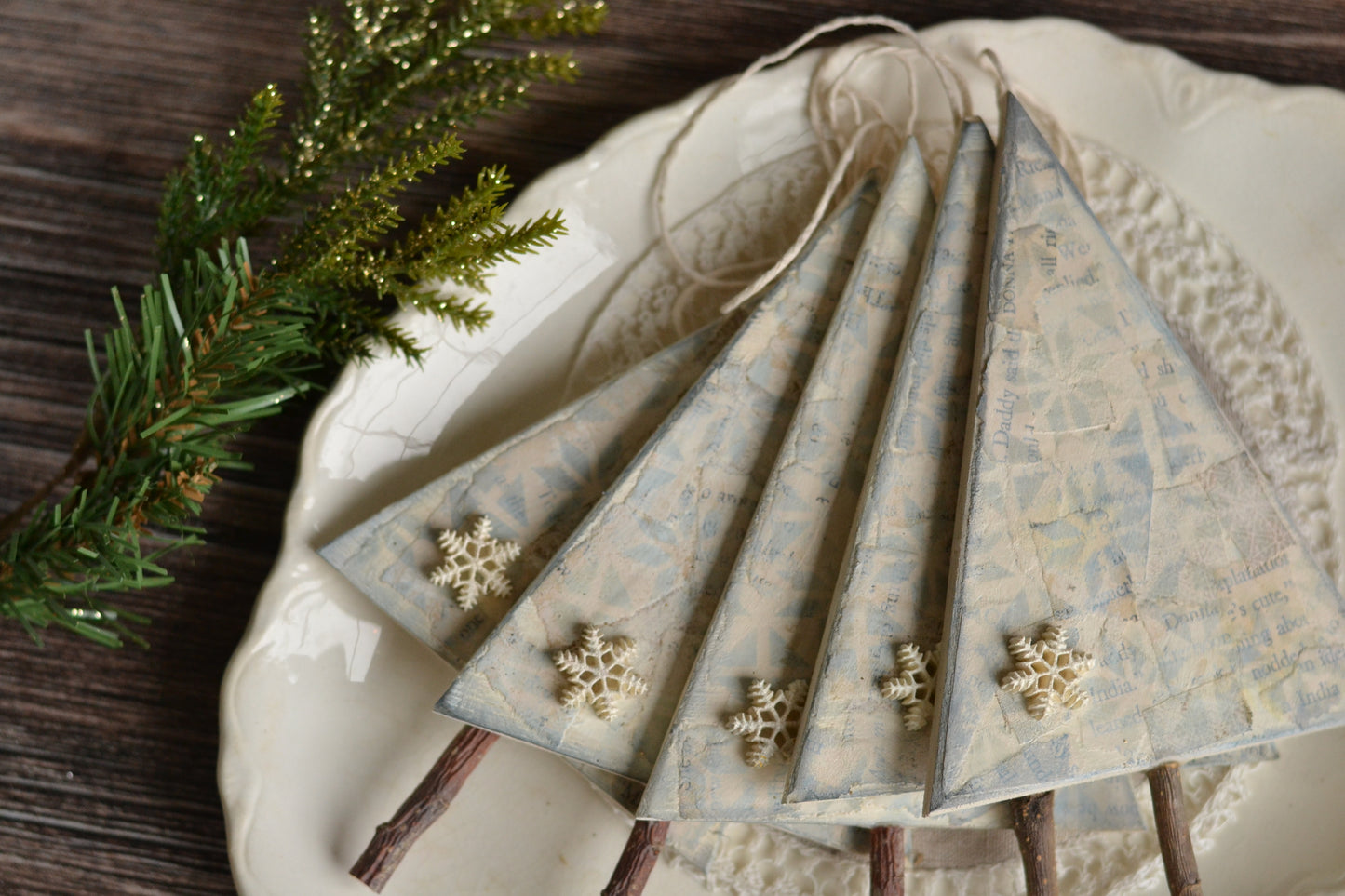 Wood Tree Peg Ornament