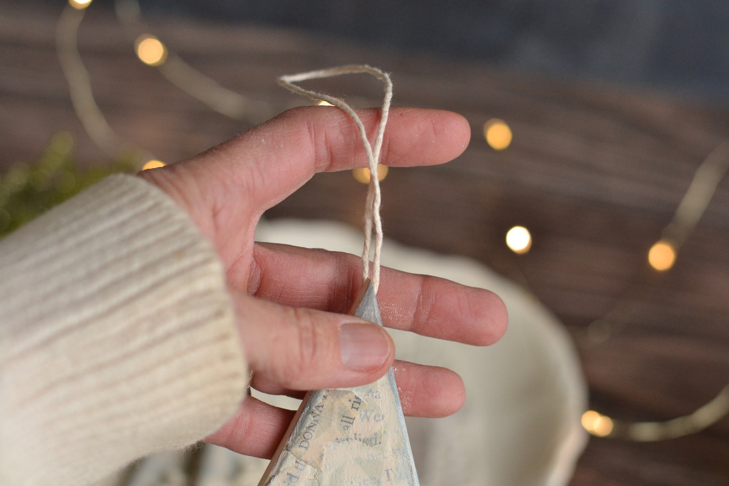 Wood Tree Peg Ornament