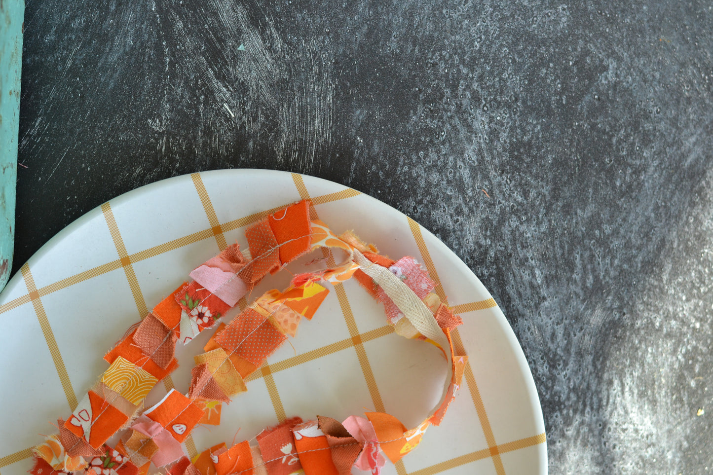 ORANGE Fabric Scrap Ribbon - 1 Yard