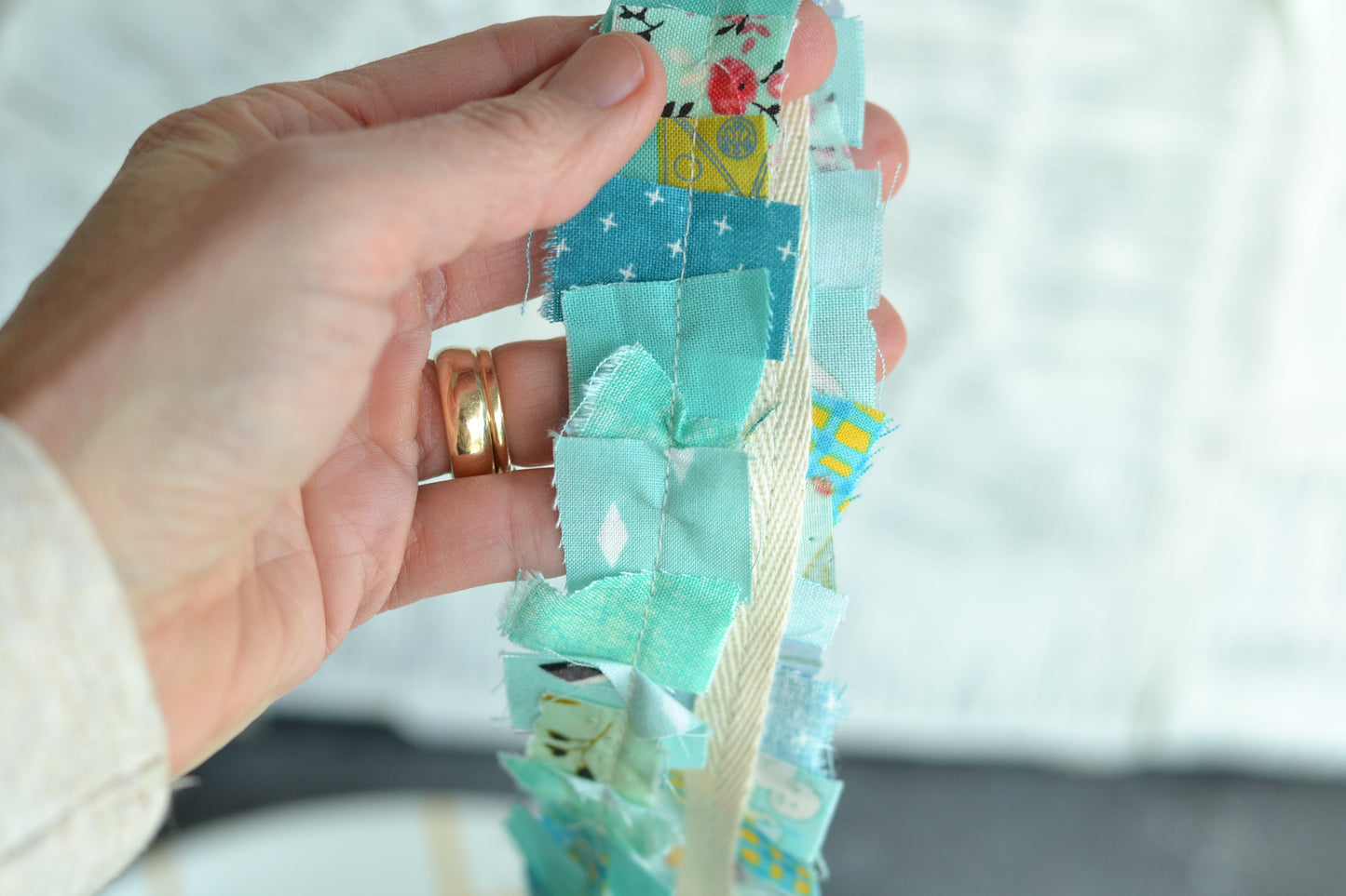 AQUA Fabric Scrap Yarn - 1 Yard